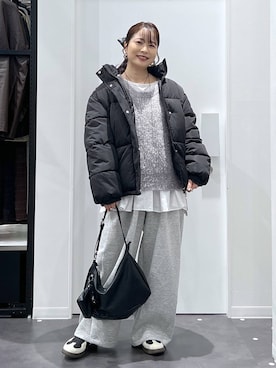 「アイテム（シュシュ）」を使った、emaさん（レディース・155cm・30代）の冬コーディネート