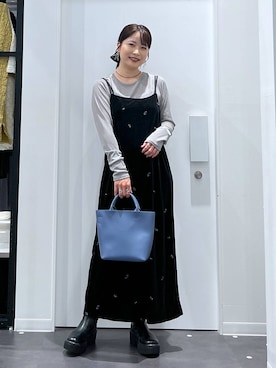 「アイテム（ワンピース/ドレス）」を使った、emaさん（レディース・155cm・30代）の秋コーディネート