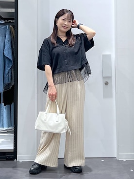 「LAKOLE（ラコレ）のステンレスアングルリング / 318547（リング、その他）」を使った、emaさん（レディース）の春コーディネート