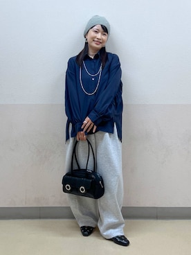 「アイテム（ニットキャップ/ビーニー）」を使った、emaさん（レディース・155cm・30代）の夏コーディネート