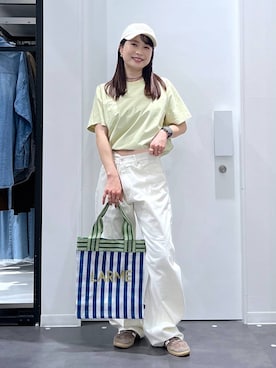 「LAKOLE（ラコレ）のステンレスアングルリング / 318547（リング、その他）」を使った、emaさん（レディース）の春コーディネート