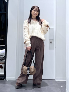 「アイテム（スリッポン）」を使った、emaさん（レディース・155cm）の冬コーディネート