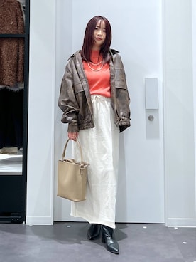 「アイテム（ブルゾン）」を使った、emaさん（レディース・155cm・30代）の冬コーディネート