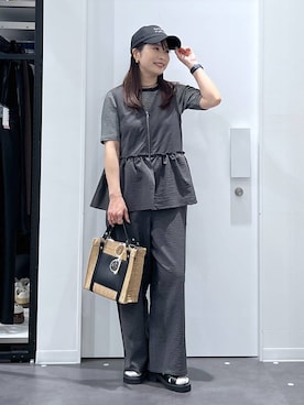 「リラックス」｜emaさん（レディース・155cm）の春コーディネート