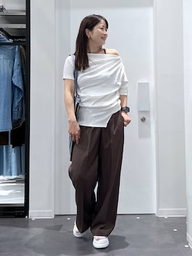 「LAKOLE（ラコレ）のステンレスアングルリング / 318547（リング、その他）」を使った、emaさん（レディース）の春コーディネート