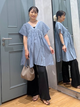 「アイテム（ピアス（両耳用））」を使った、emaさん（レディース・155cm・30代）の夏コーディネート