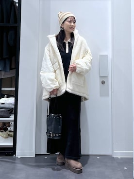 「アイテム（ワンピース/ドレス）」を使った、emaさん（レディース・155cm・30代）の冬コーディネート