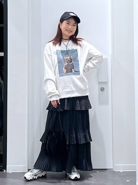 「アイテム（帽子）」を使った、emaさん（レディース・155cm・30代）の秋コーディネート