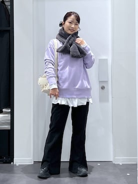 「アイテム（シュシュ）」を使った、emaさん（レディース・155cm・30代）の秋コーディネート