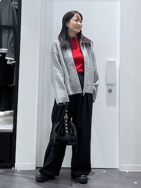 「アイテム（ブルゾン）」を使った、emaさん（レディース・155cm・30代）の秋コーディネート