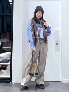 「アイテム（スリッポン）」を使った、emaさん（レディース・155cm・30代）の冬コーディネート