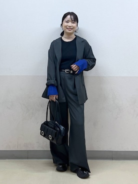 「アイテム（シュシュ）」を使った、emaさん（レディース・155cm）の秋コーディネート