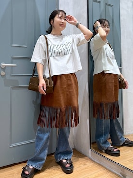 「アイテム（ヘアアクセサリー）」を使った、emaさん（レディース・155cm・30代）の夏コーディネート