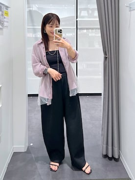 「アイテム（スウェットパンツ）」を使った、emaさん（レディース・155cm・30代）の夏コーディネート
