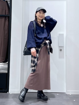 「アイテム（リング）」を使った、emaさん（レディース・155cm・30代）の秋コーディネート