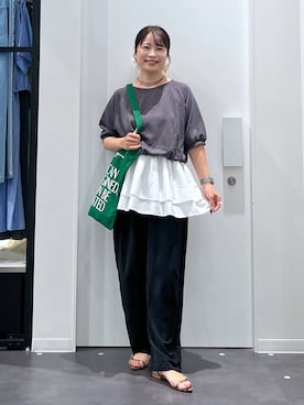 「アイテム（ヘアアクセサリー）」を使った、emaさん（レディース・155cm・30代）の夏コーディネート