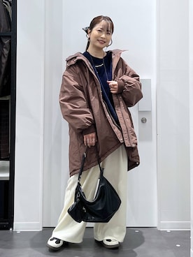 「アイテム（ブルゾン）」を使った、emaさん（レディース・155cm・30代）の秋コーディネート