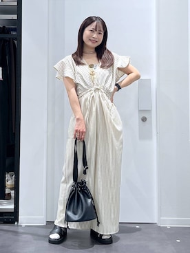 「リラックス」｜emaさん（レディース・155cm）の春コーディネート