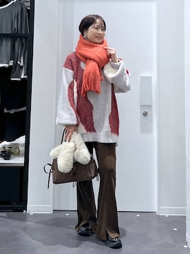 「アイテム（手袋）」を使った、emaさん（レディース・155cm）の秋コーディネート