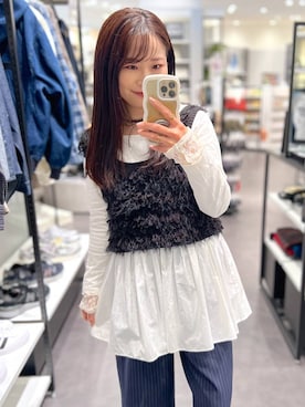 「PAGEBOY（ページボーイ）のアイテム」を使った、emaさん（レディース・155cm）の冬コーディネート