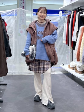 「アイテム（リング）」を使った、emaさん（レディース・155cm）の秋コーディネート