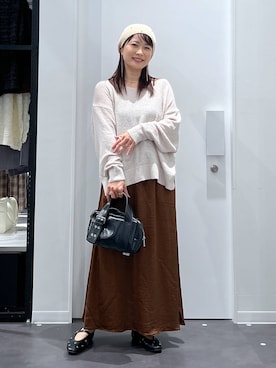 「アイテム（ニットキャップ/ビーニー）」を使った、emaさん（レディース・155cm・30代）の夏コーディネート