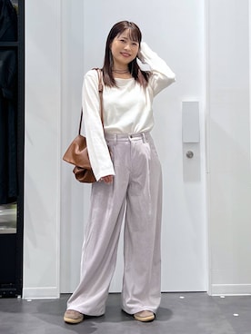 「アイテム（ピアス（両耳用））」を使った、emaさん（レディース・155cm・30代）の秋コーディネート