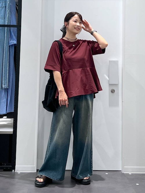 リボンボールピアス　287542