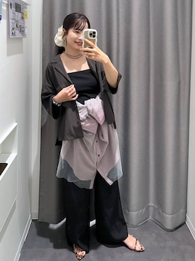 「アイテム（ヘアアクセサリー）」を使った、emaさん（レディース・155cm・30代）の夏コーディネート