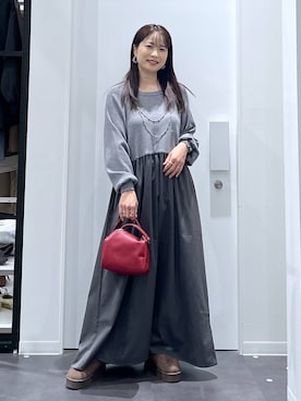 「アイテム（スリッポン）」を使った、emaさん（レディース・155cm・30代）の冬コーディネート