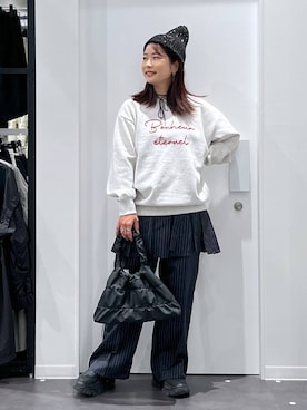 「アイテム（帽子）」を使った、emaさん（レディース・155cm・30代）の秋コーディネート