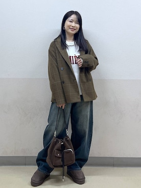 「アイテム（アクセサリー）」を使った、emaさん（レディース・155cm・30代）の秋コーディネート