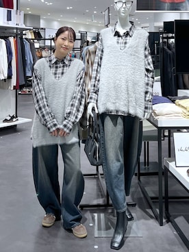 「アイテム（シュシュ）」を使った、emaさん（レディース・155cm）の秋コーディネート
