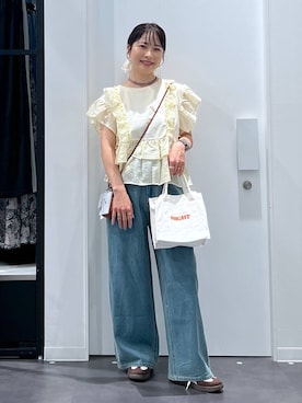 「アイテム（ピアス（両耳用））」を使った、emaさん（レディース・155cm・30代）の夏コーディネート