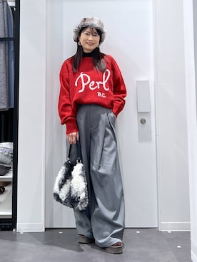 「アイテム（スリッポン）」を使った、emaさん（レディース・155cm・30代）の冬コーディネート