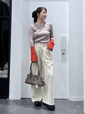 「骨格ウェーブ」｜emaさん（レディース・155cm・30代）の秋コーディネート