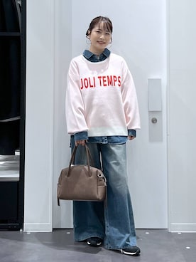 「アイテム（シュシュ）」を使った、emaさん（レディース・155cm・30代）の秋コーディネート