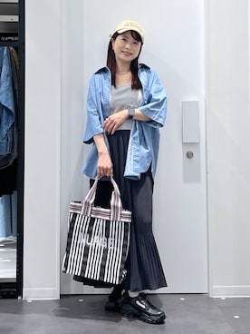 「LAKOLE（ラコレ）のステンレスアングルリング / 318547（リング、その他）」を使った、emaさん（レディース）の春コーディネート