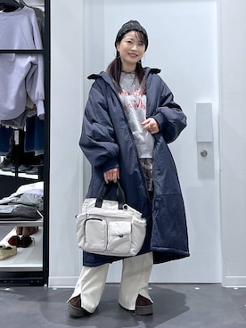 「アイテム（スリッポン）」を使った、emaさん（レディース・155cm・30代）の冬コーディネート