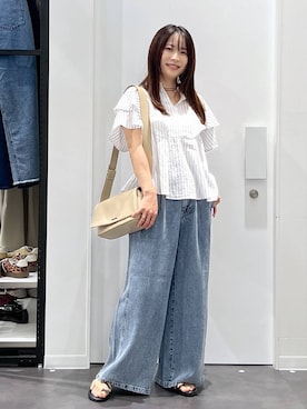 「LAKOLE（ラコレ）のアイテム」を使った、emaさん（レディース・155cm）の夏コーディネート