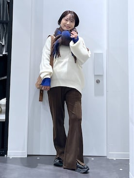 「アイテム（ピアス（両耳用））」を使った、emaさん（レディース・155cm・30代）の秋コーディネート