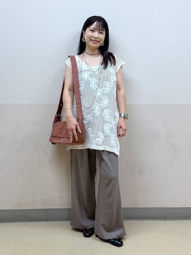 「アイテム（バッグ）」を使った、emaさん（レディース・155cm・30代）の夏コーディネート