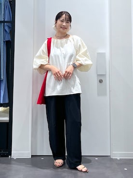 「アイテム（ヘアアクセサリー）」を使った、emaさん（レディース・155cm・30代）の夏コーディネート