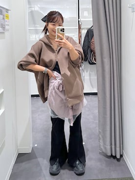 「アイテム（シュシュ）」を使った、emaさん（レディース・155cm・30代）の秋コーディネート