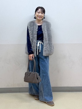 「アイテム（アクセサリー）」を使った、emaさん（レディース・155cm）の秋コーディネート