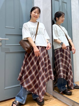 「アイテム（ヘアアクセサリー）」を使った、emaさん（レディース・155cm・30代）の夏コーディネート