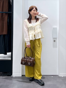 「LAKOLE（ラコレ）のアイテム」を使った、emaさん（レディース・155cm）の秋コーディネート