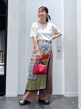 「アイテム（ピアス（両耳用））」を使った、emaさん（レディース・155cm・30代）の夏コーディネート