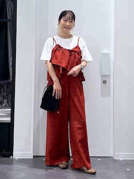 「アイテム（ヘアアクセサリー）」を使った、emaさん（レディース・155cm）の夏コーディネート