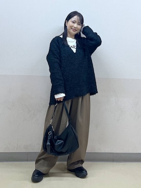 「アイテム（ネックレス）」を使った、emaさん（レディース・155cm・30代）の秋コーディネート